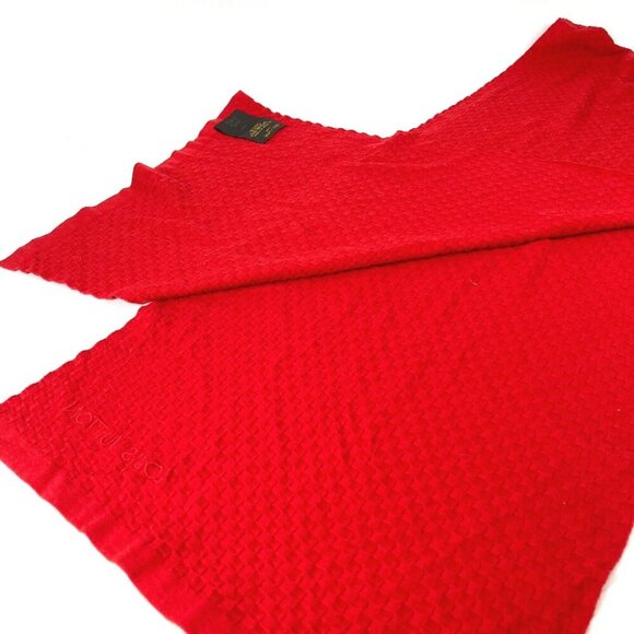 LOUIS VUITTON M75131 Echarpes micro Damier Scarf cotton / Cashmere Red - Picture 9 of 12